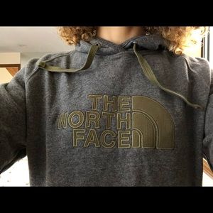 The North Face Sweatshirt Hoodie - Grey and Green